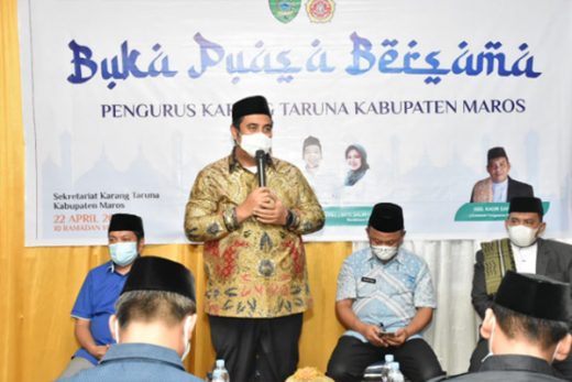Bupati Maros Buka Puasa Bersama Pengurus Karang Taruna