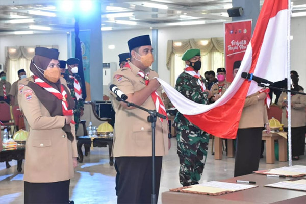 Pelantikan pengurus Mabicab dan Kwarcab Gerakan Pramuka Maros