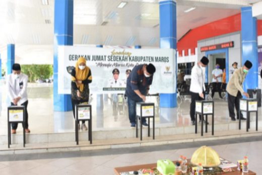 Bupati dan Wabup Maros Luncurkan Gerakan Jumat Sedekah