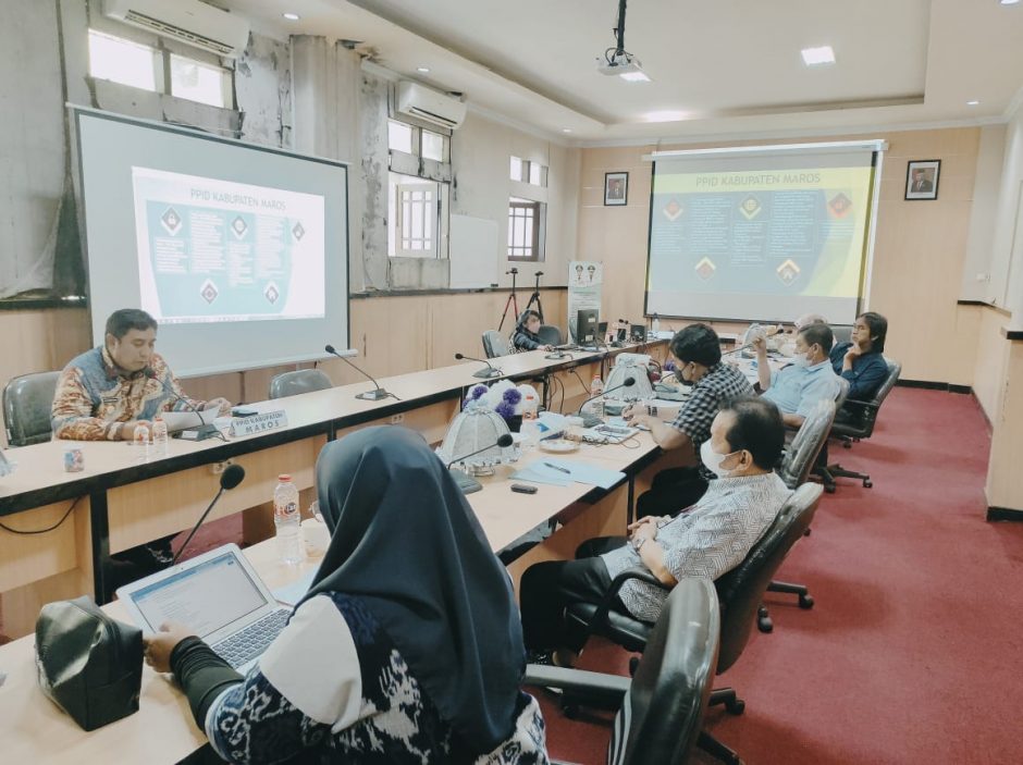 Bupati Maros Hadiri  Tahapan Monev Pemeringkatan Keterbukaan Informasi Badan Publik Tingkat Sulsel