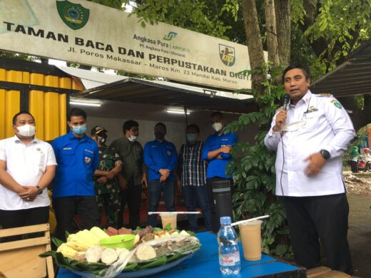 Bupati Maros Apresiasi KNPI dan Angkasa Pura Hadir Taman Literasi Pemuda