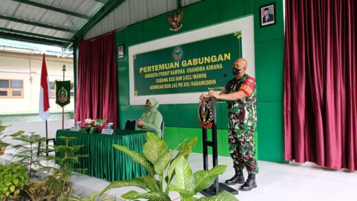 Kodim 1422/Maros Beri Pembinaan Mental Rohani Kepada Para Anggota Persit