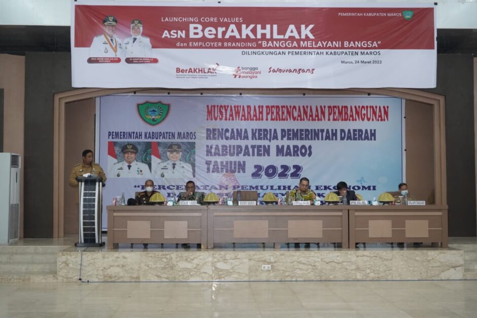 Respon Instruksi Presiden, Pemkab Maros Launching Program ASN BerAKHLAK