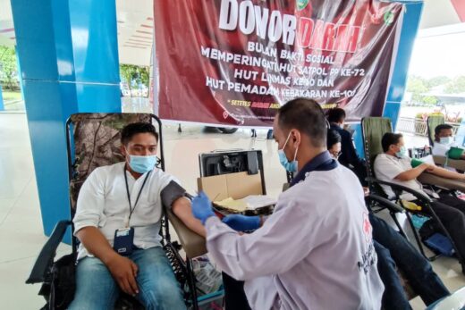Aksi Donor Darah Semarakkan HUT Damkar, Satpol PP dan Linmas di Maros