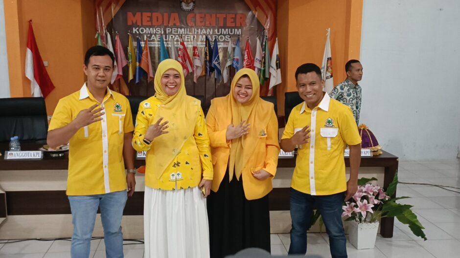 Daftar ke KPU, 35 Bacaleg Golkar Maros Siap Bertarung, Didominasi Millenial