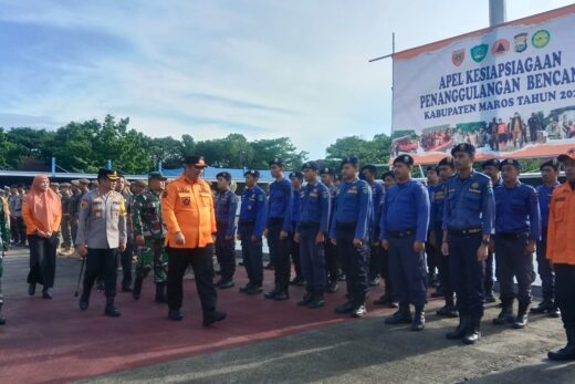 Bersama Forkopimda Pemkab Maros Gelar Apel Kesiap Siagaan Bencana