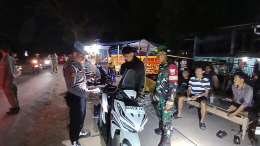 Apel Cipkon Gabungan TNI-Polri Dan Satpol PP Antisipasi Malam Minggu di Wilayah Moncongloe. 
