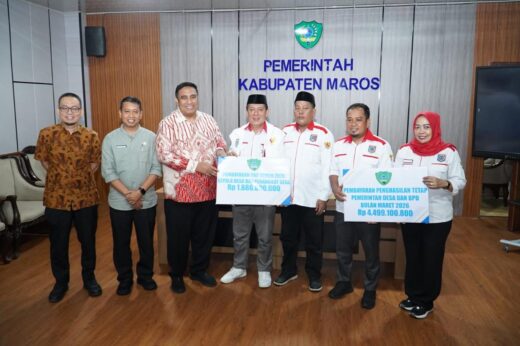 Rp4,5 Miliar Digelontorkan Pemkab Maros untuk Gaji Kades dan Perangkat Desa