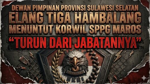 Elang Tiga Hambalang Desak Koordinator Wilayah SPPG Maros Mundur dari Jabatan