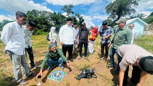 Segera Dibangun, Bupati Maros Turun Langsung Pantau penentuan Arah Kiblat Masjid RS Camba